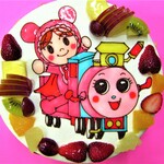 プティ・アミ - イラストケーキ『あかちゃんまん と ぽっぽちゃん』