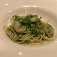 サバティーニ・ディ・フィレンツェ 大丸東京店 - 小海老とブロッコリーのアーリオ・オーリオ