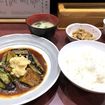 味の正福 - なすみそ定食(880円：税込）