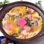 ずわいがにとカキ貝の玉子とじ
