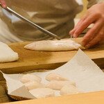 沼田 - 河豚白子仕込み中