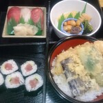 東寿司 - すし弁当ミニ天丼付き