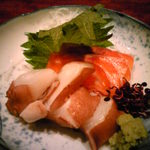 五八亭 - 蛸とサーモンの刺身