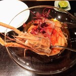 やまぐち - ●冷製パスタ、カッペリーニ、駿河湾のアカザエビ