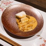 そいや - 平目の昆布蒸し ～ 塩水うにと白ワインのクリームソース