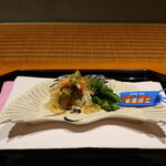 日本料理 幸庵 - 松葉ガニ、菜の花、子持ち昆布の加減酢煮凝りがけ