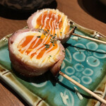 Yakitori Maruko - 半熟玉子のベーコンエッグ