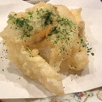 一品料理 六一 - 魚コースの最後は鱸と鯵の天ぷら。