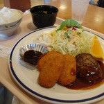 キンシャサ - 日替わり￥４８０　ハンバーグ＆クリームコロッケ