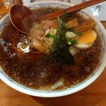 Menya Tamo - ワンタン麺大盛(税込750円＋100円)
