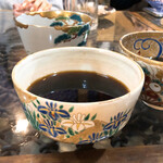 Yasai Izakaya Genki - 釜炊き湯で入れたエチオピアコーヒー。器も素敵。