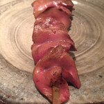 オオクサ - 甲州赤鶏の白レバーです　白子みたいにクリーミーでした