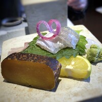 日本料理 TOBIUME - 海「右だ左だと騒ぎなさんな」・・平目と唐墨