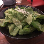 清江苑 - サラダ菜とキュウリのサラダ
            ゴマ油の香り豊かで美味しい！