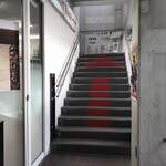 Sagano - 改札横のファミマ脇の階段を上がります