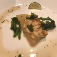レストラン ペリニィヨン - タラの白子スモーク　ホロふき大根と共に