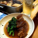 博多のおでん - ハイボール&スジ&菜の花