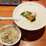 麺屋 六感堂 - たらことじゃが芋の炊き込みご飯＋★元祖★白子のエスプーマヌードル＋炙り白子トッピング