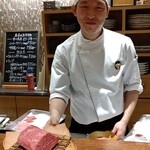 和牛 まつした - ●おまかせｺｰｽ9000+ｺｰｽﾎﾙﾓﾝ500+ﾄﾛﾀﾝﾕｯｹ2500+和牛ｼｸﾞﾚ煮500+生B 780X2+ｽﾊﾟｰｸﾘﾝｸﾞﾜｲﾝ5000=19,060円 2020年01月