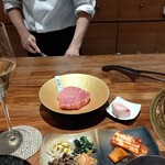 和牛 まつした - ●おまかせｺｰｽ9000+ｺｰｽﾎﾙﾓﾝ500+ﾄﾛﾀﾝﾕｯｹ2500+和牛ｼｸﾞﾚ煮500+生B 780X2+ｽﾊﾟｰｸﾘﾝｸﾞﾜｲﾝ5000=19,060円 2020年01月