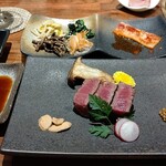 和牛 まつした - ●おまかせｺｰｽ9000+ｺｰｽﾎﾙﾓﾝ500+ﾄﾛﾀﾝﾕｯｹ2500+和牛ｼｸﾞﾚ煮500+生B 780X2+ｽﾊﾟｰｸﾘﾝｸﾞﾜｲﾝ5000=19,060円 2020年01月