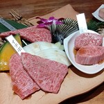 和牛 まつした - ●おまかせｺｰｽ9000+ｺｰｽﾎﾙﾓﾝ500+ﾄﾛﾀﾝﾕｯｹ2500+和牛ｼｸﾞﾚ煮500+生B 780X2+ｽﾊﾟｰｸﾘﾝｸﾞﾜｲﾝ5000=19,060円 2020年01月