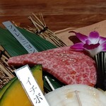 和牛 まつした - ●おまかせｺｰｽ9000+ｺｰｽﾎﾙﾓﾝ500+ﾄﾛﾀﾝﾕｯｹ2500+和牛ｼｸﾞﾚ煮500+生B 780X2+ｽﾊﾟｰｸﾘﾝｸﾞﾜｲﾝ5000=19,060円 2020年01月