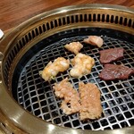 和牛 まつした - ●おまかせｺｰｽ9000+ｺｰｽﾎﾙﾓﾝ500+ﾄﾛﾀﾝﾕｯｹ2500+和牛ｼｸﾞﾚ煮500+生B 780X2+ｽﾊﾟｰｸﾘﾝｸﾞﾜｲﾝ5000=19,060円 2020年01月