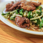 宝来家 - "韭菜豬肝（ニラレバ、ぶたきもとこみらのいためもの）"