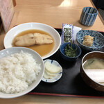 ときわ食堂 - 日替り定食(カラスガレイ煮付け) 550円