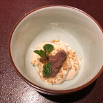 馳走 啐啄一十  - 締めの黒胡麻プリンの小豆乗せ