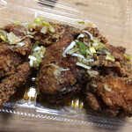 Tori Karaage Semmon Inoue Shouten - にんにく醤油漬け鶏から揚げとネギ黒酢