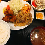 Inshoku Shou Shou Naniya Nekozen - カラアゲ しょうが焼き定食