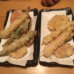 蕎麦・天ぷら 権八 - 季節の天ぷら盛り合わせ、右側です