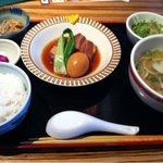 やんばる - ラフテーと煮卵子定食780円