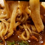 こまつ うどん店 - 黒部ダムカレーうどん。不揃いのうどんたち