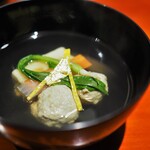 銀座 しのはら - お椀　うずらの丸