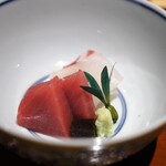 銀座 しのはら - 造り　三厩のまぐろ　淡路の鯛