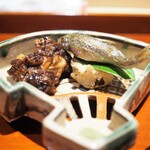 銀座 しのはら - 焼物　ホンモロコ　スッポンつけ焼き