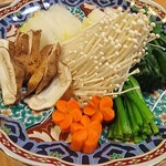 だんじり - クエ鍋の野菜たち