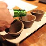 日本酒とお魚きっちん　祐星 - 飲み比べセット 3種 980円