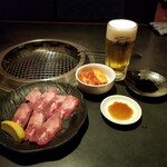 Miyako - タン塩と白菜キムチ、生ビール