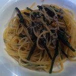 ベルソーレ - シラスと紅苔菜のパスタ