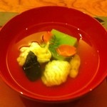 うすい豆腐とオコゼのお椀