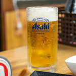 満幸商店 - 2020.1 生ビール中（500円）アサヒスーパードライ