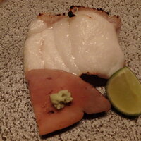 六雁 - ◼️焼き物　クエの炭火焼　余市のあん肝旨煮