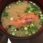 仙令鮨 - 海老の頭が入った味噌汁