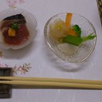 北の味物語 わたなべ - カツオとアイナメのお通し