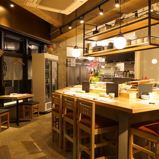 The store is bright and airy, with counter seating available, perfect for solo travelers.