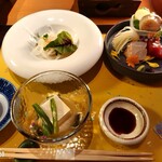 萩姫の湯栄楽館 - 夕食・先付け。
